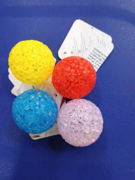 Loptica glitter sa zvoncem 3 cm