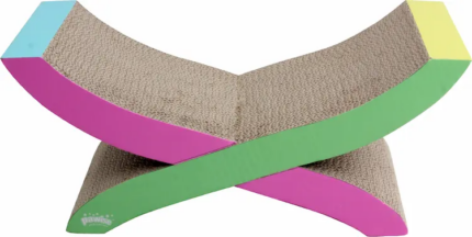 Grebalica-ležaljka kartonska za mačke iz 2 dela