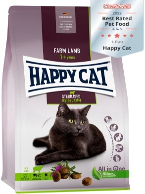 Happy cat za sterilisane mačke sa jagnjetinom 1.3 kg