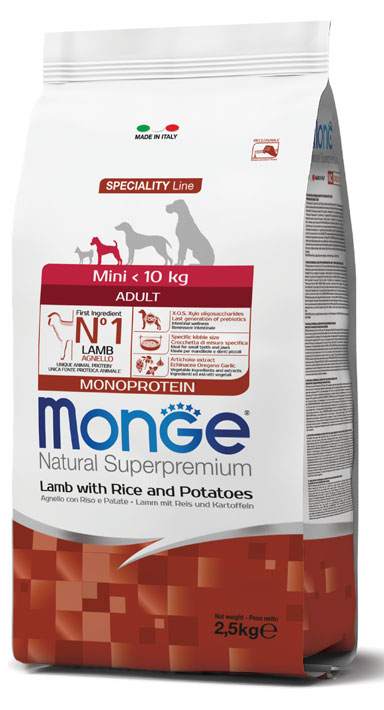 Monge Natural Superpremium sa jagnjetinom, pirinčem i krompirom za male pse