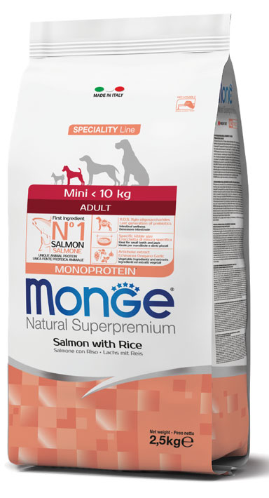 Monge Superpremium Monoprotein sa lososom za pse mini rasa, 1-7.5 kg