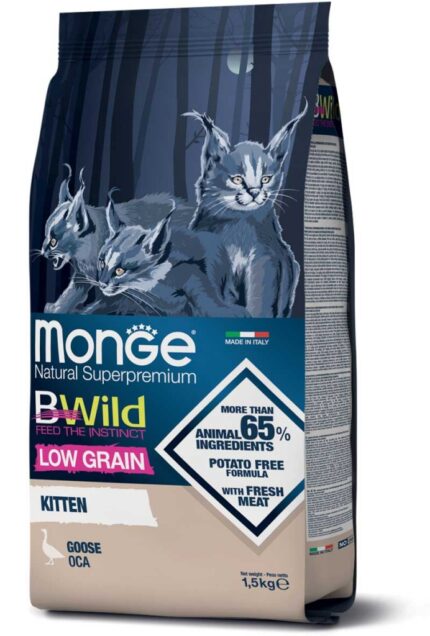 Monge Be Wild kitten hrana za mačiće sa guskom, 1.5 kg