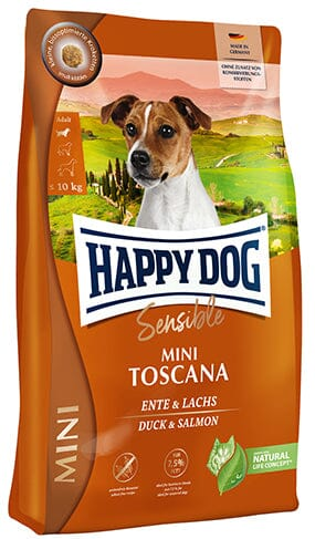 Happy Dog Sensible Mini Toskana sa pačetinom i lososom za male rase 1kg/10kg